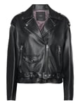 Over D Leather-Effect Jacket Black Mango