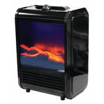 Jamais utilisé] Cheminée noir Max Heater Venteo Cheminée compacte et portable - Noir - Adulte - Effet flamme réglable 1500W