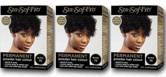 Sta Sof Fro Powder Hair Dye Permanent Black 70 x 3