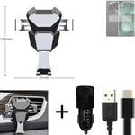  For Oppo Find X6 Pro Airvent mount + CHARGER holder cradle bracket car clamp