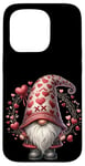 iPhone 15 Pro Love Gnome Valentines Day Wreath For Her With Cute Hearts Case