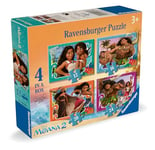 Ravensburger Disney Moana 2 Toys - Jigsaw Puzzles for Kids Age 3 Years Up - 4 in a Box (12, 16, 20, 24 Pieces)