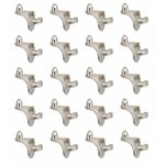 20x Taquet en acier finition nickel pour étagère équerre tenon 5mm Support Attache Placard Meuble Armoire Fixation Universel