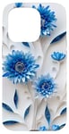 Coque pour iPhone 15 Pro Fleur Bleu Bleuet Floral Nature Femme Filles Fleurs