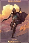 Star Wars The Mandalorian - (On The Run) Unisex Poster Multicoloured Paper 61 x 91.5 cm Fan Merchandise Film