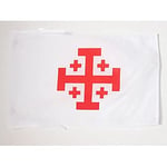 Drapeau Ordre du Saint-Sépulcre de Jérusalem 45x30cm - PAVILLON chrétien 30 x 45 cm haute qualité - AZ FLAG