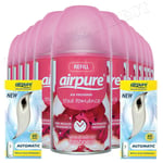 AIRPURE AIR FRESHNER SPRAY REFILLS TRUE ROMANCE SCENT X 12 + 2 MACHINES