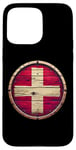 Coque pour iPhone 15 Pro Max Drapeau vintage de la Suisse vieilli Proud Swiss Patriot