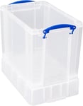 Really Useful Plastic Storage Box 19 Litre with XL Lid Clear - Secure, Transparent, and Stackable Storage Solution for 12" Files (‎39.5 x 33 x 25.5 cm)