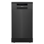 Hisense HS523E15BUK Slimline 10 Places Free Standing Dishwasher Black with 30 Minutes Quick Wash [Energy Class E]