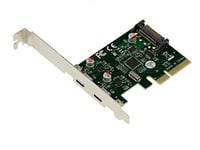 KALEA-INFORMATIQUE Carte contrôleur PCI Express PCIe vers USB 3.1 10GB 2 Ports externes Type C avec Chipset ASM1142