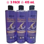 Anovia Biotin And Collagne Strengthening Shampoo To Help Thicker 415ml, 3 PACK