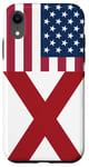 Coque pour iPhone XR Alabama and USA Flags: Americans Honor and Pride