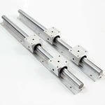 2 x SBR25 Guide Linéaire Arbre Linéaire avec 4x SBR25UU Block pour Imprimante 3D et Machine cnc (500 mm)