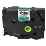 vhbw 1x Ruban compatible avec Brother PT 300, 2730, 2730VP, 300B, 300SP, 310B, 310 imprimante d'étiquettes 18mm Noir sur Vert, extraforte