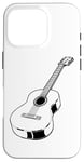 Coque pour iPhone 16 Pro Conception réaliste guitare acoustique pour les guitaristes