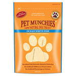 Pet Munchies Ocean White Fish Dog Treats, Healthy Dog Chews with Natural Real Meat, Low in Fat and High in Protein 100g (Pack of 8)