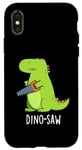 Coque pour iPhone X/XS Dino-saw Jeu de mots drôle dinosaure