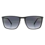 Hugo Boss Rectangle Mens Matte Black Grey Gradient Metal - One Size