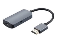 Microconnect - Adapter För Video / Ljud - 10-Stifts Mikro-Usb Typ B (Enbart Ström), 24 Pin Usb-C Hona Till Hdmi Hane - 20 Cm - Svart, Silver - Aktiv, Enkelriktad, 4K60 Hz (4096 X 2160) Stöd