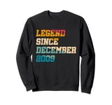 15 Year Old Legend Since December 2009 Vintage 15th Birthday Sweatshirt