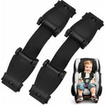 2pcs Chest Clip Ceinture de Sécurité Voiture Enfant, Pince Harnais Siège Auto, Réglable Sangle de Poitrine, Pratique et Sécuritaire pour Poussette et