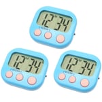 3 Pack Digital Kitchen  LCD Display Loud Alarm Count  Countdown for7293