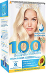 Garnier 100% Ultra Blond Kit de Décoloration Sans Ammoniaque - Éclaircissement Maximum - Effet Anti-Paille