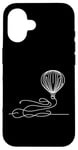 Coque pour iPhone 16 Ballon à air One Line Art Dessin