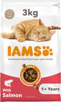 IAMS Adult Dry Cat Food Salmon 3kg