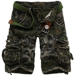 UK Men Shorts Knee Length Military Cargo Combat Camo Army Long Pants Summer