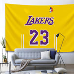 ZHMIAO Kobe Tapisserie Art coloré Hors de Mur, Affiche de Basket-Ball Lakers # 23 24# pour la Chambre Salon et décorations de dortoir yellow-W350H270cm