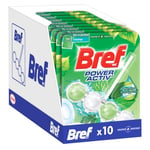 Bref WC Power Activ' Menthe Eucalyptus – 10 Blocs WC (10x50g) – Produit Nettoyant WC – Anti calcaire Mousse Nettoyante