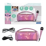 Lexibook, Disney Stitch, Enceinte Haut-Parleur sans Fil Lumineuse Angel avec Micro, Son stéréo, Fonction karaoké, Ports USB et Carte SD, Batterie Rechargeable, Poignée de Transport, Rose, BTP585D1Z