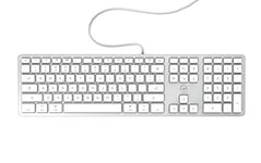 Mobility Lab ML302966 - Clavier ultra slim pour MAC, design élégant et ultra fin QWERTY US International – Filaire – Silver - 437 x 120 x 22mm - QWERTY US International