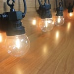 IP65 LED-snöreljus med fairy-girland Designad för semesterbelysning Bröllop Trädgårdsfest Uteplats fyrkantig julträd utomhusdekoration 8M 10Bulbs Filament