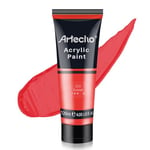 Artecho Peinture Acrylique 120ml Le Grand Rouge, Acrylic Paint, Peinture pour Toile, Tissu, Bois, Roche, Papier, Verre.