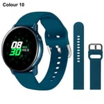 20 mm 22 mm silikonband för Samsung Galaxy Watch Active 2 Watch 3 4 5 6 45 mm 42 mm 47 mm Gear S3 Armbandsrem för Amazfit bip Color 10 for Galaxy active 2