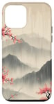 Coque pour iPhone 12 mini Bois japonais Sakura en fleurs de cerisier vintage