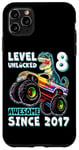 iPhone 11 Pro Max Level 8 Unlocked T Rex Monster Truck Dinosaur 8th Birthday Case