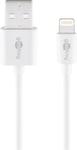 Goobay Lightning USB-kabel för laddning och synkronisering, 2 m, vit MFi-kabel för Apple iPhone/iPad