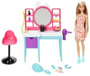 Barbie Totally Hair Salon Playset, Doll & Accessories