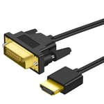 4K Cable Hdmi Vers Dvi 5M Flexible,Bidirectionnel Dvi Vers Hdmi Ultra Fin,24+1 Pin,1080P,3D Full Hd Pour Ps3/Ps4,Hdtv,Pc