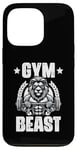 Coque pour iPhone 13 Pro Gym Beast Lion Haltérophilie Entraînements Gym Citations Gym Fitness