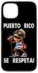 Coque pour iPhone 13 Porto Rico Se Respeta Coqui Boricua Microphone Drapeau