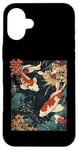 Coque pour iPhone 16 Plus Beauté Koi Fish Pond Japan Zen Garden Vintage Art Lovers