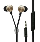 2GO In-Ear Stereo-Headset "Luxury" - gold Zipper-Style