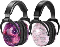 ZOHAN 030 Casque Anti Bruit Enfant Lot de 2, Protection Auditive confortable, Casque Kids Anti Bruit Facilement Réglable Pliable(Galaxie et Licorne)