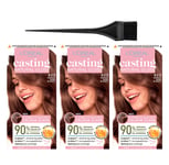 L'Oreal Casting Natural Gloss Nudes Hair Color All Colors 3-Pack