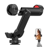 ATUMTEK Adaptateur de Montage de Trépied pour Téléphone, Adaptateur Trepied Smartphone avec 2 Sabots Froids et Une Vis 1/4", Rotatif à 360° Pince Telephone Trepied, Support Telephone Appareil Photo